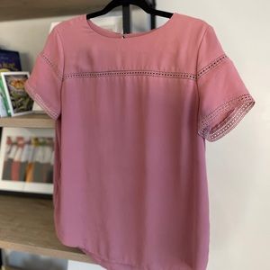 Mauve Blouse with cut-outs